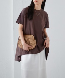 〈Beautiful Cotton 綿100%〉UVカット/接触冷感 裾フレアTシャツ