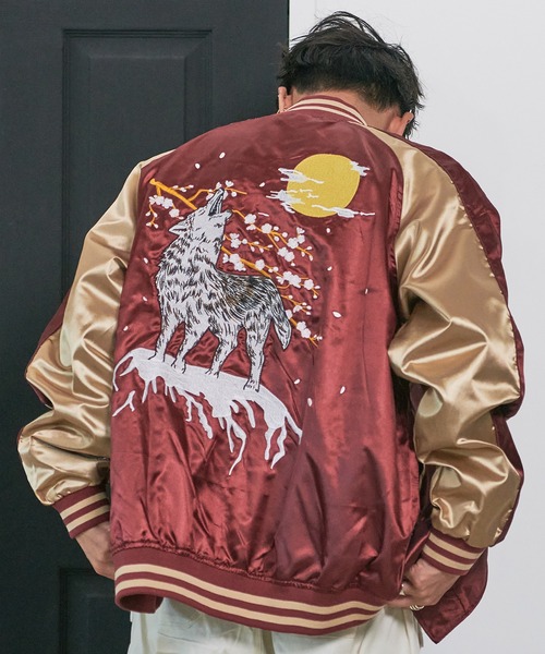 SILVER BULLET(シルバーバレット)の「『CavariA/キャバリア』ビッグシルエットスカジャン(スカジャン・メンズ・A/C/B/D/ブラック系1/ブラック系2/ブラック系3/ブラック系4/グリーン系1/グリーン系2/ネイビー系1/ブルー系1/ブルー系2/ピンク系1/ワイン系1/ブラック系その他2/ブラック系その他3/ブルー系その他2/イエロー系その他/ブラック系その他/パープル系その他/ブルー系その他/グリーン系その他・L/M)」の19枚目の写真