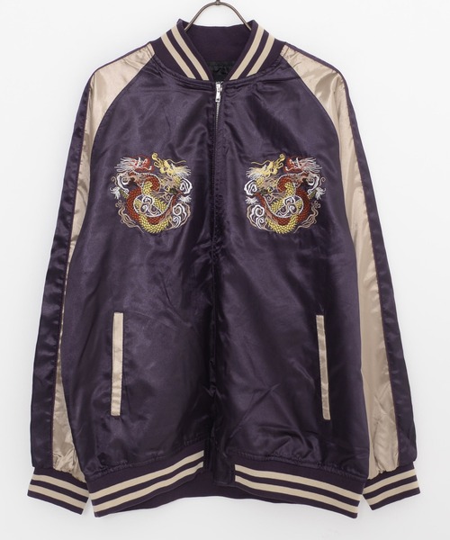 CAVARIA 日本　限定版　スカジャン　サテン unisex Vintage CAVARIA 日本 限定版 スカジャン サテン unisex Vintage - メルカリ
