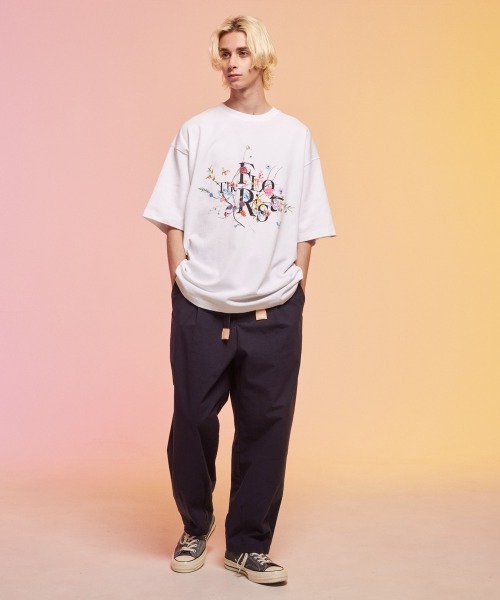 rehacer(レアセル)の「rehacer : The Florist HW Wide T / フローリスト ヘビーウェイト ワイド Tシャツ(Tシャツ/カットソー・メンズ・ブラック/ホワイト・LARGE/X-LARGE/MEDIUM)」の5枚目の写真