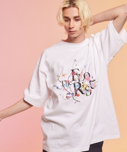 rehacer(レアセル)の「rehacer : The Florist HW Wide T / フローリスト ヘビーウェイト ワイド Tシャツ(Tシャツ/カットソー・メンズ・ブラック/ホワイト・LARGE/X-LARGE/MEDIUM)」の6枚目の写真