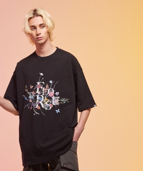 rehacer(レアセル)の「rehacer : The Florist HW Wide T / フローリスト ヘビーウェイト ワイド Tシャツ(Tシャツ/カットソー・メンズ・ブラック/ホワイト・LARGE/X-LARGE/MEDIUM)」の11枚目の写真