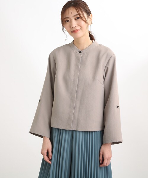 0936【美品♪】リフレクト◆【洗える】セミトラペーズラインライティジャケット 0936【美品♪】リフレクト◇【洗える】セミトラペーズライン
