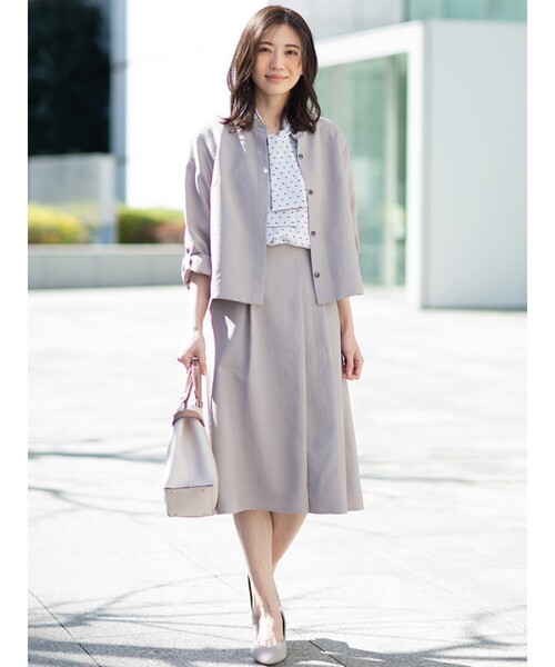 0936【美品♪】リフレクト◆【洗える】セミトラペーズラインライティジャケット 0936【美品♪】リフレクト◇【洗える】セミトラペーズライン
