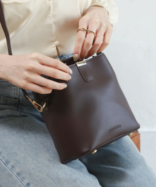 Alite cloth(アリーテクロス)の「2wayバケットショルダーバッグ(ショルダーバッグ・レディース・ホワイト/ブラック/ダークブラウン/イエロー/モカ/ライトブラウン・FREE)」の3枚目の写真