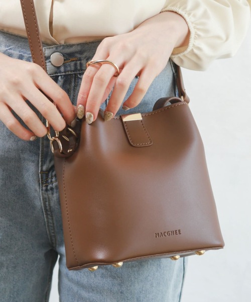 Alite cloth(アリーテクロス)の「2wayバケットショルダーバッグ(ショルダーバッグ・レディース・ホワイト/ブラック/ダークブラウン/イエロー/モカ/ライトブラウン・FREE)」の5枚目の写真