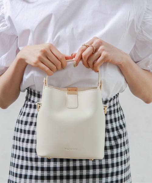 Alite cloth(アリーテクロス)の「2wayバケットショルダーバッグ(ショルダーバッグ・レディース・ホワイト/ブラック/ダークブラウン/イエロー/モカ/ライトブラウン・FREE)」の12枚目の写真