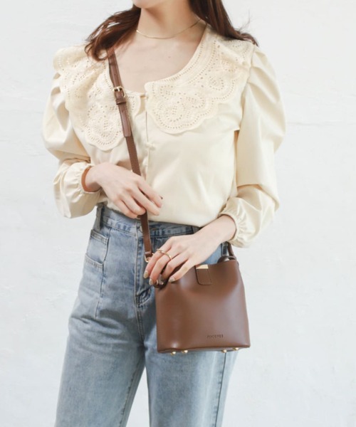 Alite cloth(アリーテクロス)の「2wayバケットショルダーバッグ(ショルダーバッグ・レディース・ホワイト/ブラック/ダークブラウン/イエロー/モカ/ライトブラウン・FREE)」の13枚目の写真