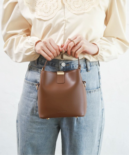Alite cloth(アリーテクロス)の「2wayバケットショルダーバッグ(ショルダーバッグ・レディース・ホワイト/ブラック/ダークブラウン/イエロー/モカ/ライトブラウン・FREE)」の8枚目の写真