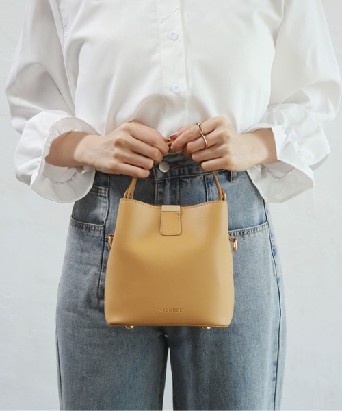 Alite cloth(アリーテクロス)の「2wayバケットショルダーバッグ(ショルダーバッグ・レディース・ホワイト/ブラック/ダークブラウン/イエロー/モカ/ライトブラウン・FREE)」の15枚目の写真