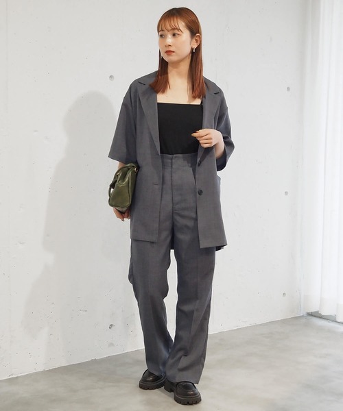 セール】【ZOZO限定アイテム】リネンタッチセンタープレスフレア