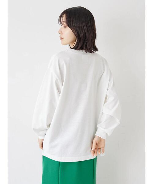 Green　Parks（グリーンパークス）の「ワンポイントロゴロンT（Tシャツ/カットソー・レディース・ブルー/ブラック・FREE）」の5枚目の写真