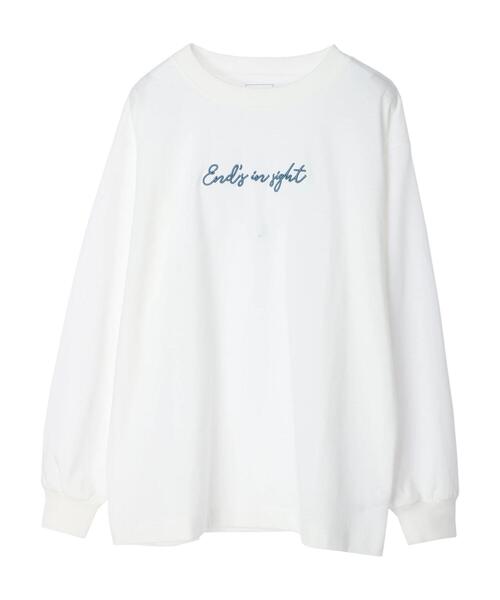 Green　Parks（グリーンパークス）の「ワンポイントロゴロンT（Tシャツ/カットソー・レディース・ブルー/ブラック・FREE）」の8枚目の写真