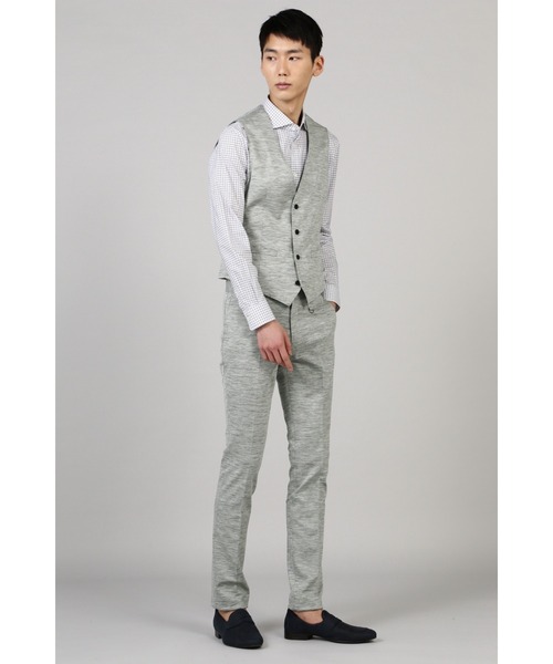 HIGH STREET（ハイストリート）の「HIGH STREET∴サークルプリントカッタウェイシャツ（ビジネスシャツ・メンズ・アイボリー/ベージュ/ネイビー・L/M/LL/S）」の6枚目の写真
