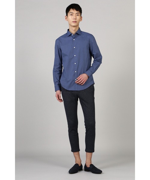 HIGH STREET（ハイストリート）の「HIGH STREET∴サークルプリントカッタウェイシャツ（ビジネスシャツ・メンズ・アイボリー/ベージュ/ネイビー・L/M/LL/S）」の8枚目の写真