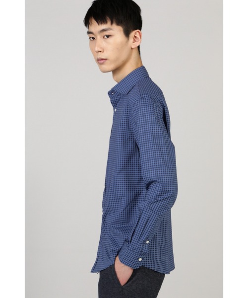 HIGH STREET（ハイストリート）の「HIGH STREET∴サークルプリントカッタウェイシャツ（ビジネスシャツ・メンズ・アイボリー/ベージュ/ネイビー・L/M/LL/S）」の10枚目の写真
