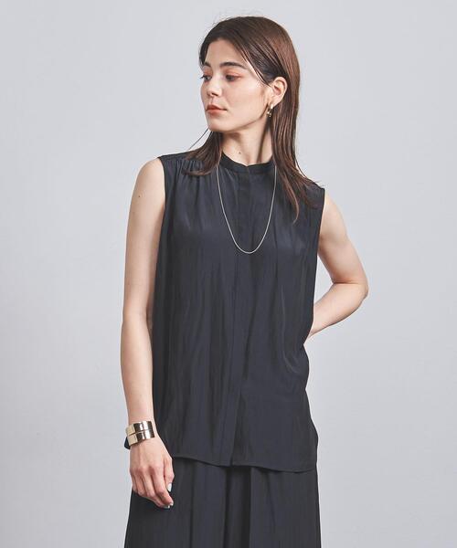 UNITED ARROWS」 ノースリーブブラウス 38 ブラック レディース 未使用 