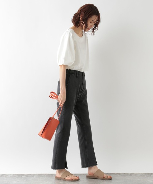 GLOBAL WORK(グローバルワーク)の「快適袖ボリュームプルオーバー/268954(Tシャツ/カットソー・レディース・ホワイト/ライトグリーン/ブラック/ベージュ・MEDIUM/LARGE)」の6枚目の写真