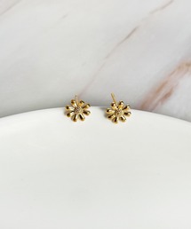 【金属アレルギー対応】 メタル デイジー ミニピアス / サージカルステンレス