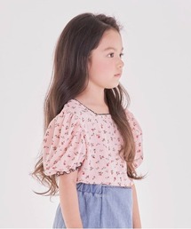 Rora | ハンス 花柄 パフ袖 Tシャツ (2color)(Tシャツ/カットソー)
