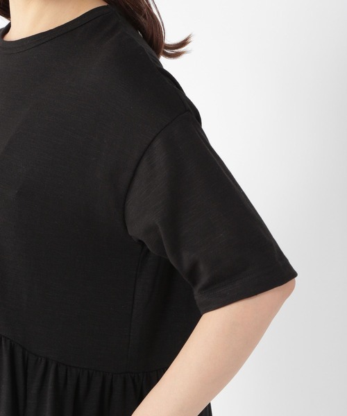 studio CLIP（スタディオクリップ）の「【WEB限定/ウォッシャブル】ギャザーカットワンピース（ワンピース・レディース・ネイビー/ブラック/グリーン/パープル・FREE）」の21枚目の写真