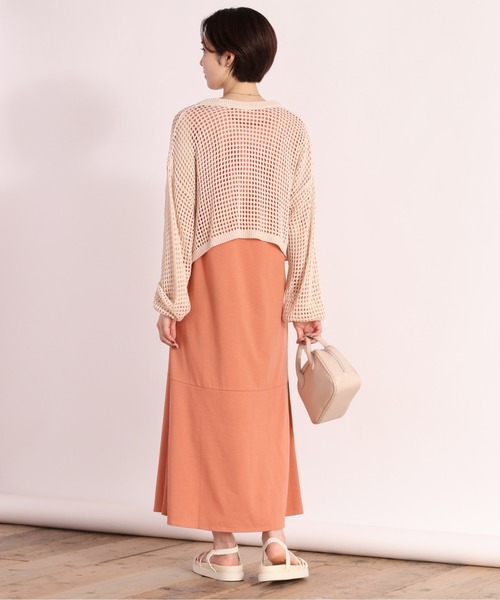 cepo(セポ)の「【SET ITEM】2WAYメッシュカーディガン+ノースリーブワンピース(ワンピース・レディース・ブラック/グレー/オレンジ・M)」の5枚目の写真