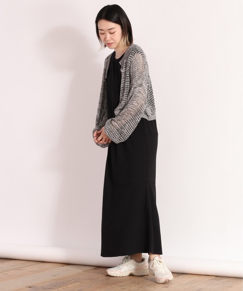 cepo(セポ)の「【SET ITEM】2WAYメッシュカーディガン+ノースリーブワンピース(ワンピース・レディース・ブラック/グレー/オレンジ・M)」の11枚目の写真