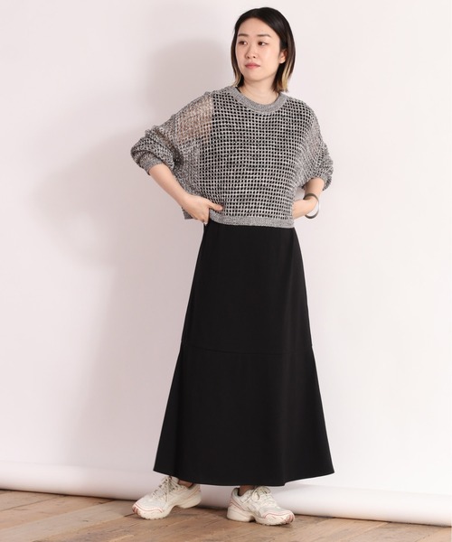 cepo(セポ)の「【SET ITEM】2WAYメッシュカーディガン+ノースリーブワンピース(ワンピース・レディース・ブラック/グレー/オレンジ・M)」の13枚目の写真