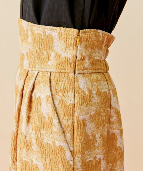 INella（イネラ）の「【INella/イネラ】キャメルジャガードロングスカート（スカート・レディース・ブルー/イエロー・2/1）」の10枚目の写真