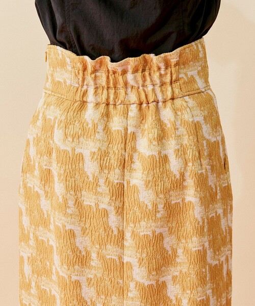INella（イネラ）の「【INella/イネラ】キャメルジャガードロングスカート（スカート・レディース・ブルー/イエロー・2/1）」の12枚目の写真