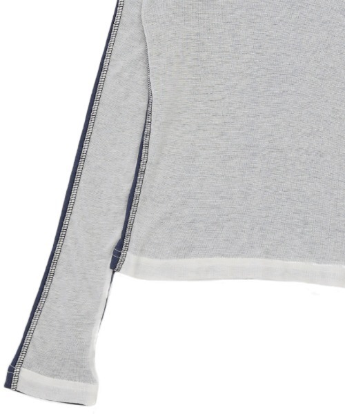 select MOCA(セレクトモカ)の「クルーネックバイカラーシアープルオーバー(Tシャツ/カットソー・レディース・ブラック/オリーブ/ブルー・FREE)」の16枚目の写真