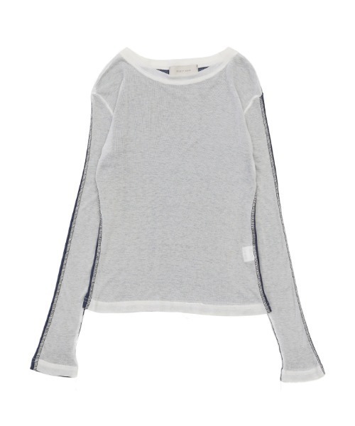 select MOCA(セレクトモカ)の「クルーネックバイカラーシアープルオーバー(Tシャツ/カットソー・レディース・ブラック/オリーブ/ブルー・FREE)」の11枚目の写真