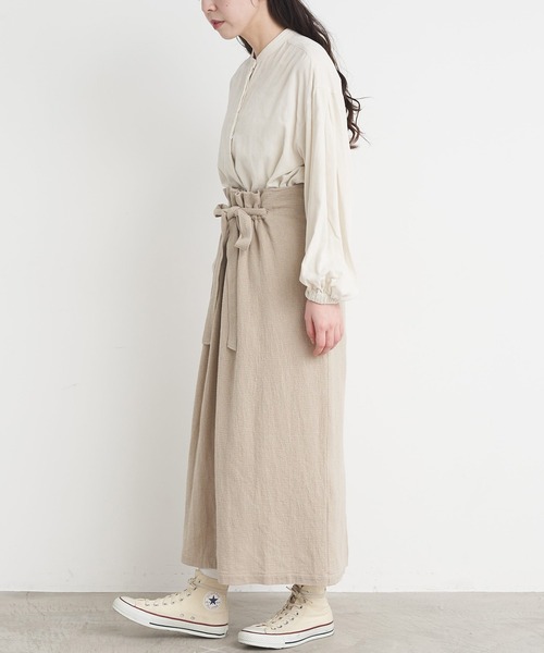 yuni（ユニ ）の「Cotton/Rayon シャツコール baloon sleeves ブラウス 