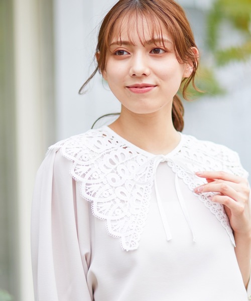 Honeys(ハニーズ)の「付け衿(レース)(付け襟・レディース・ブラック/ホワイト・FREE)」の3枚目の写真