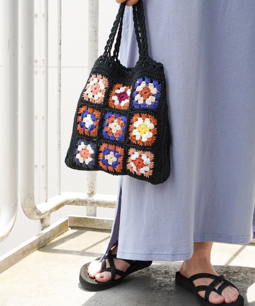 VENCEEXCHANGE（ヴァンスエクスチェンジ）の「クロシェ編みトートバッグ（トートバッグ・レディース・ベージュ/ブラック/オフホワイト・FREE）」の9枚目の写真