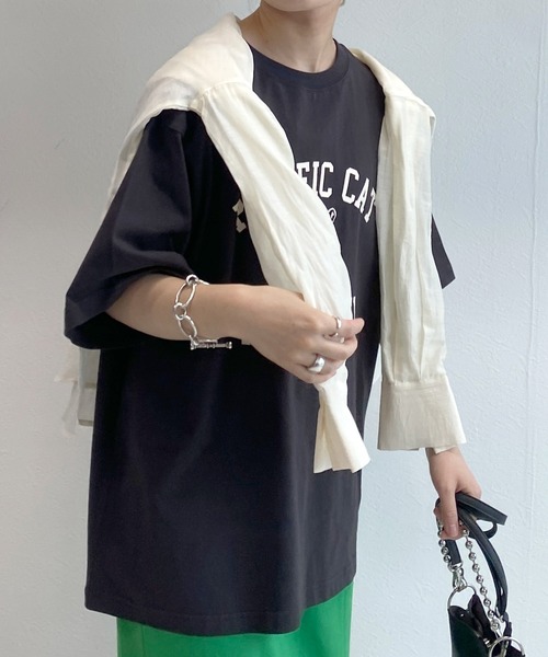 w closet(ダブルクローゼット)の「タイガープリントTee(Tシャツ/カットソー・レディース・オフホワイト/サックスブルー/スミクロ・FREE)」の11枚目の写真