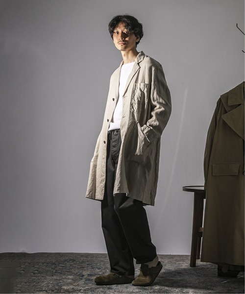ETS.MATERIAUX FRENCH LINEN COVER COAT 【公式通販】