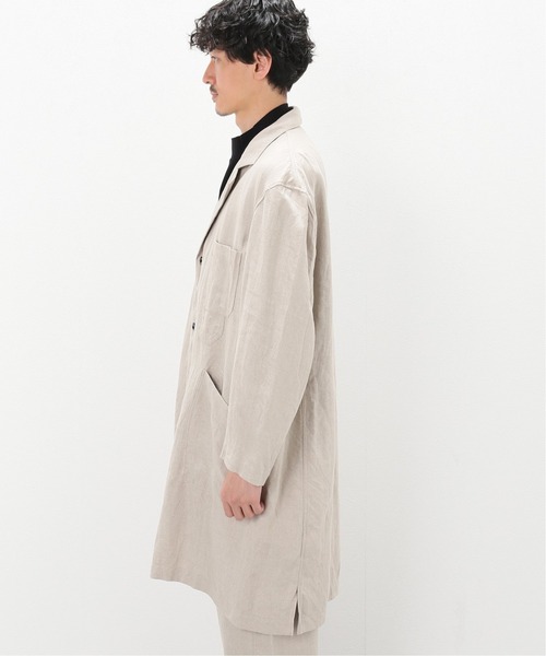 EDIFICE(エディフィス)の「【ETS.MATERIAUX / マテリオ】FRENCH WORK LINEN カバーコート(その他アウター・メンズ・ブラック・1/2)」の11枚目の写真