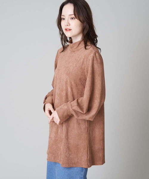 A de a.v.v（アードアー・ヴェ・ヴェ）の「レースベスト×プチハイネックスェードブラウス（Tシャツ/カットソー・レディース・ブラック/ピンク・SMALL/MEDIUM）」の19枚目の写真