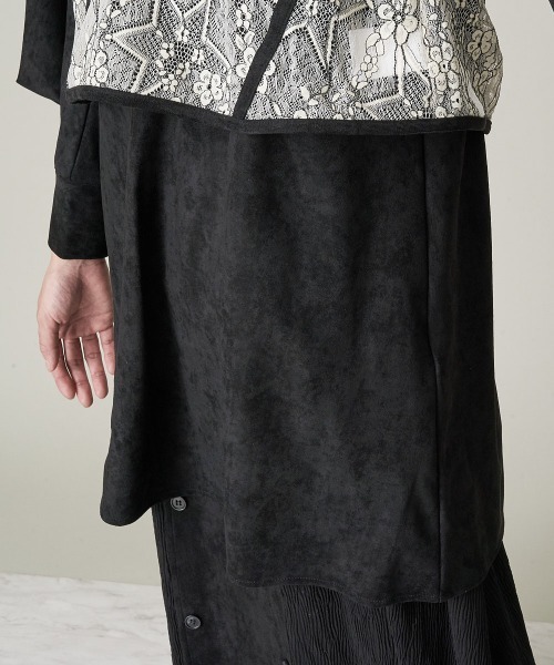 A de a.v.v（アードアー・ヴェ・ヴェ）の「レースベスト×プチハイネックスェードブラウス（Tシャツ/カットソー・レディース・ブラック/ピンク・SMALL/MEDIUM）」の16枚目の写真