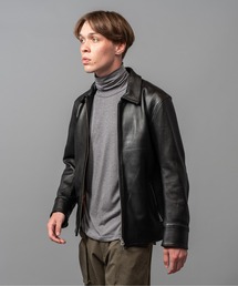MR.OLIVE SHEEP 70’S スポーツ ブルゾン シングルライダース MR.OLIVE（ミスターオリーブ）の「HAIR SHEEP SOFT VEGE レザー