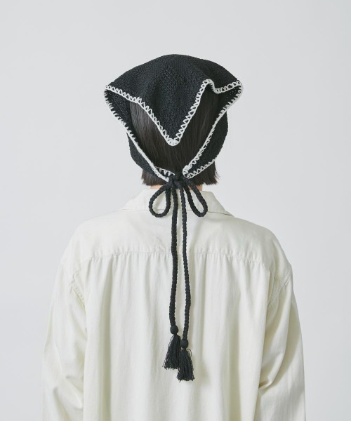 OVERRIDE(オーバーライド)の「OVERRIDE KNIT CHECKER HEADSCARF(その他ヘアアクセサリー・レディース・グリーン/ブラック・FREE)」の7枚目の写真