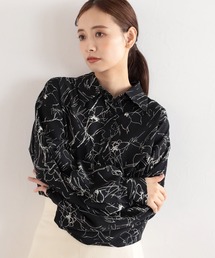 ラインフラワービッグシャツ 162700