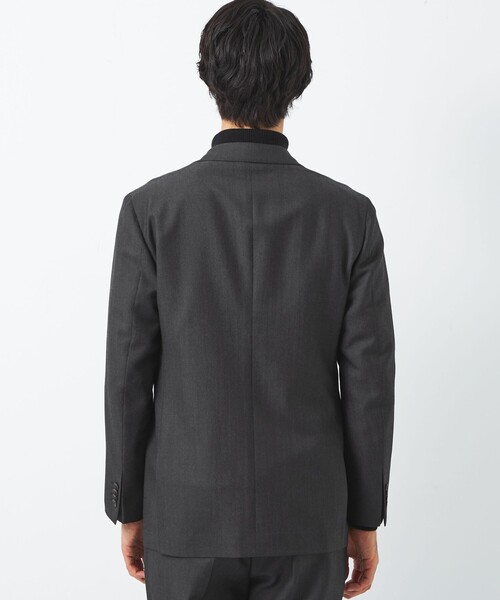 green label relaxing（グリーンレーベルリラクシング）の「シャンブレーサージ 2B RG スーツジャケット（スーツジャケット・メンズ・ダークグレー/モカ・44/46/48/50/42）」の6枚目の写真