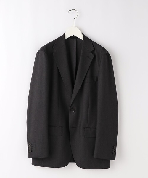 green label relaxing（グリーンレーベルリラクシング）の「シャンブレーサージ 2B RG スーツジャケット（スーツジャケット・メンズ・ダークグレー/モカ・44/46/48/50/42）」の9枚目の写真