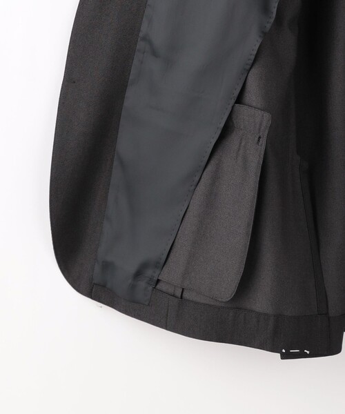 green label relaxing（グリーンレーベルリラクシング）の「シャンブレーサージ 2B RG スーツジャケット（スーツジャケット・メンズ・ダークグレー/モカ・44/46/48/50/42）」の12枚目の写真