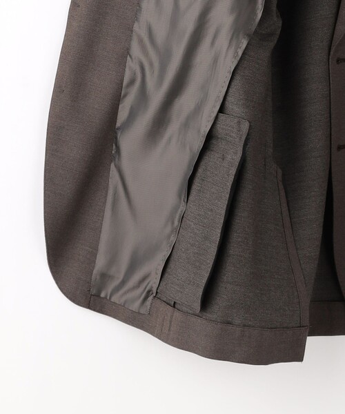 green label relaxing（グリーンレーベルリラクシング）の「シャンブレーサージ 2B RG スーツジャケット（スーツジャケット・メンズ・ダークグレー/モカ・44/46/48/50/42）」の15枚目の写真