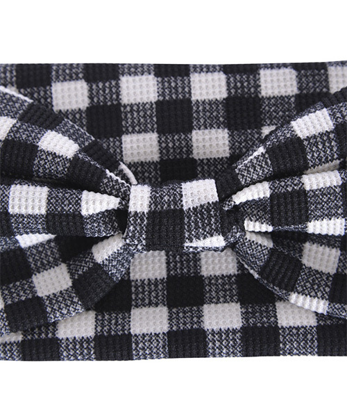 merry jenny（メリージェニー）の「ﾁｪｯｸﾍｱﾊﾞﾝﾄﾞ（ヘアバンド・レディース・ブラック/ネイビー・FREE）」の4枚目の写真