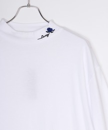ワンポイントバラ刺繍 モックネックTシャツ インナーL/T