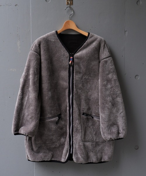 MANASTASH(マナスタッシュ)の「MANASTASH/マナスタッシュ WS BIG FOOT REVERSIBLE COAT ウィメンズビッグフットリバーシブルコート(ノーカラーコート・レディース・オリーブ/シルバー/ブラック・MEDIUM/M)」の3枚目の写真